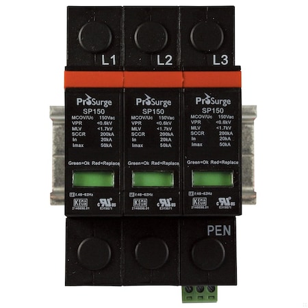Automation Systems Interconnect Surge Protection Device, 120/208V, 3 Poles ASISP150-3P